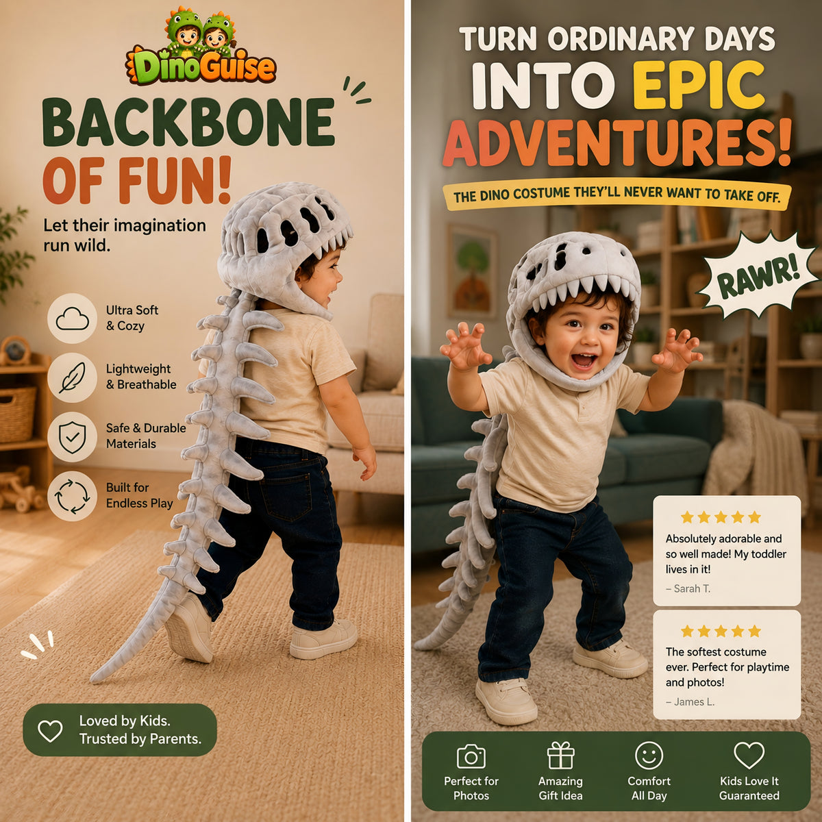DinoGuise™ Wearable Skeleton Costume
