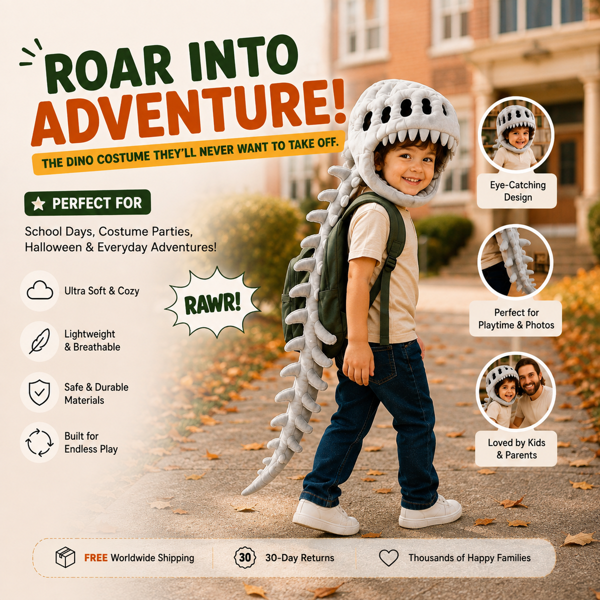 DinoGuise™ Wearable Skeleton Costume
