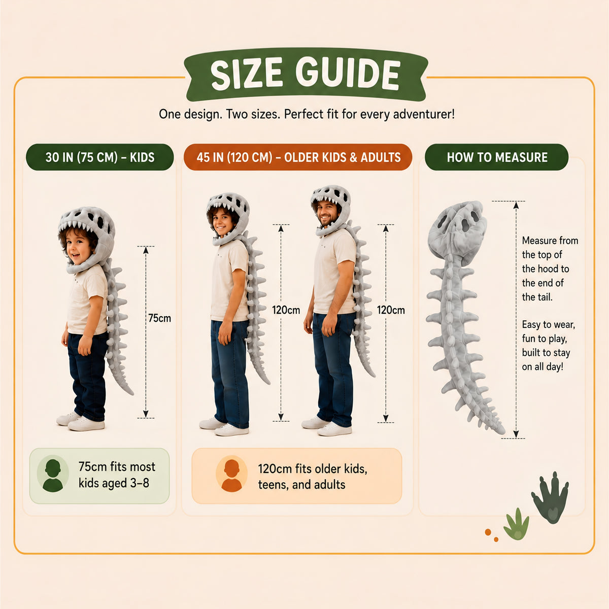 DinoGuise™ Wearable Skeleton Costume